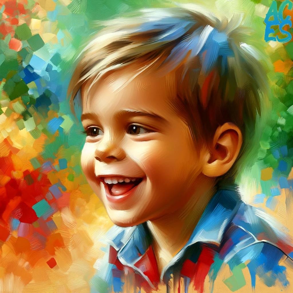 Picture of a Child Smiling and Laughing